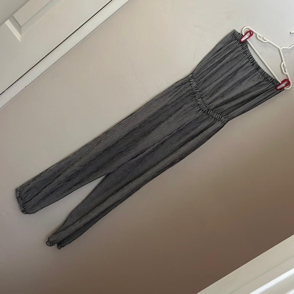 Black and white striped jumper
